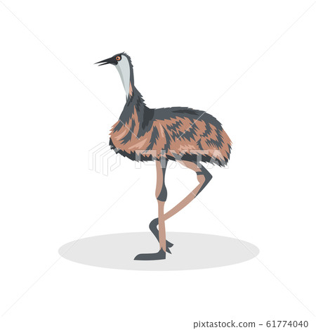 ostrich or emu icon cartoon endangered wild... - Stock Illustration  [61774040] - PIXTA