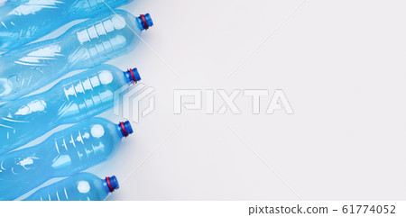 Empty separate plastic bottles isolated on white Empty separate plastic bottles isolated on white 61774052