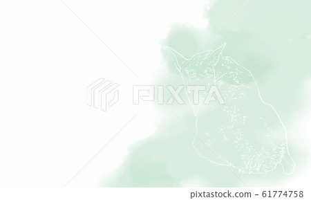 逼真的鹿畫水彩風格背景 61774758