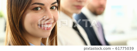 Gorgeous smiling secretary 61775039