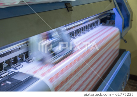 Large format inkjet printer working on sticker Large format inkjet printer working on sticker 61775225