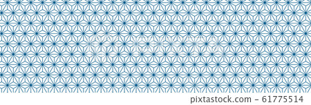 Japanese pattern material hemp leaf pattern traditional pattern pattern 61775514