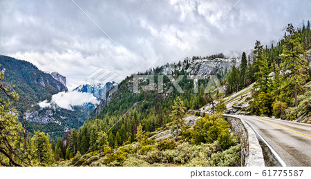 Wawona Road in Yosemite National Park, California 61775587