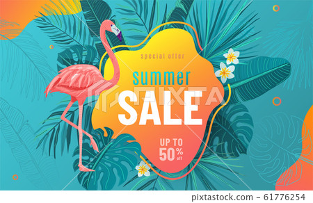 Summer sale vector poster background with... - Stock Illustration  [61776254] - PIXTA