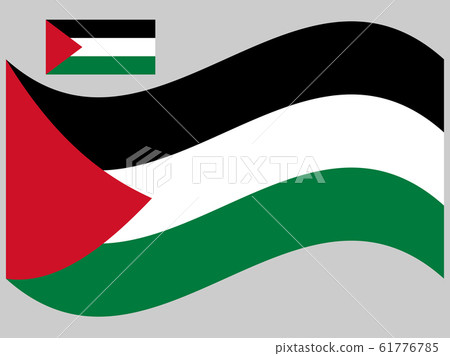 Palestine national flag wave Vector illustration Palestine national flag wave Vector illustration 61776785