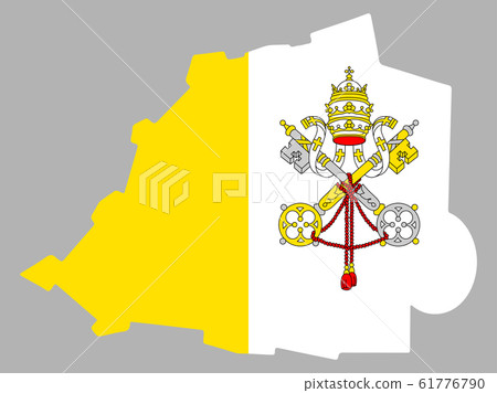 Vatican City Map Flag Vector Vatican City Map Flag Vector 61776790