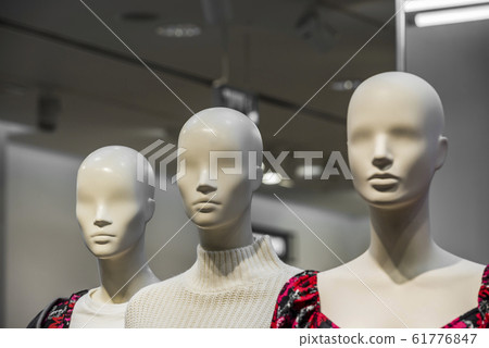 mannequin head Head of a white mannequin at store mannequin head Head of a white mannequin at store 61776847