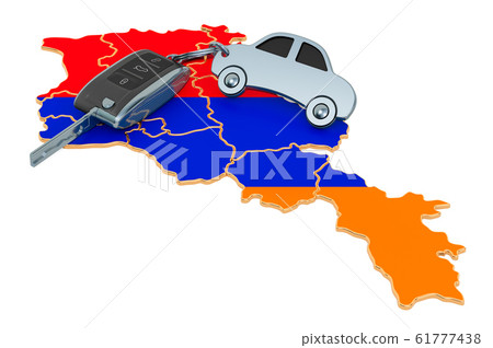 Sale or rent car in Armenia concept, 3D rendering Sale or rent car in Armenia concept, 3D rendering 61777438
