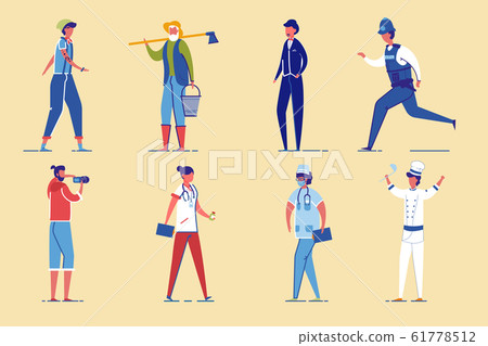 Diverse Profession, Gender and Age Characters Set. 61778512