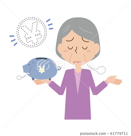 金錢，揮霍，不存錢，儲蓄，存錢罐，窮人，窮人，祖母 61779711