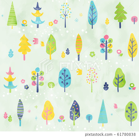 Tree pattern spring 7 - Stock Illustration [61780838] - PIXTA
