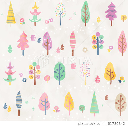 Tree pattern spring 5 - Stock Illustration [61780842] - PIXTA