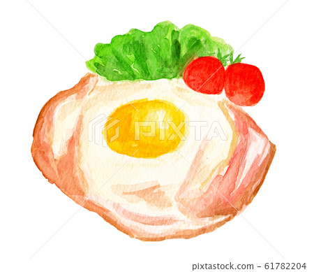 Ham egg (watercolor) - Stock Illustration [61782204] - PIXTA