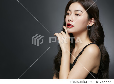 Dress portrait on black background 61783662