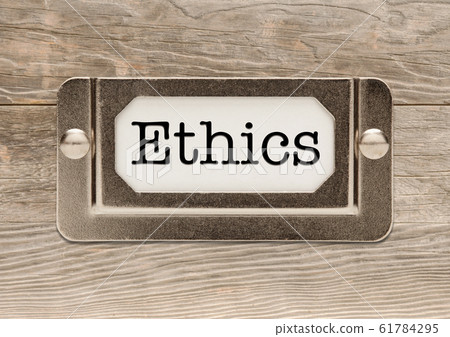 Ethics Metal File Cabinet Label Frame on Wood Ethics Metal File Cabinet Label Frame on Wood 61784295