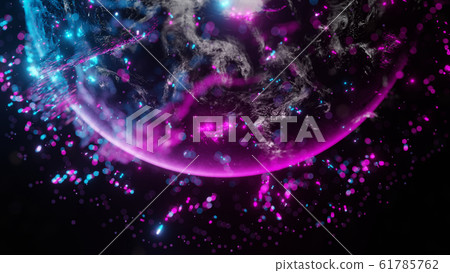 Abstract futuristic planet Earth Abstract futuristic planet Earth 61785762