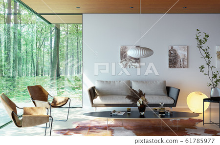 Summer resort mansion / Modern house west / day view 61785977