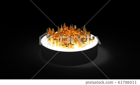 Urban development image CG 16: 9 Building... - Stock Illustration ...