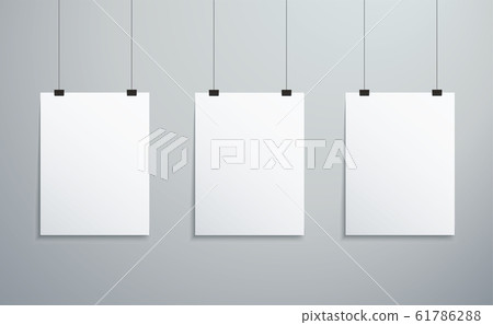 isolated picture frames hanging on wall vector illustration EPS10 isolated picture frames hanging on wall vector illustration EPS10 61786288