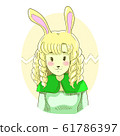 vector illustrator rabbit girl 61786397