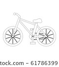 vector illustrator bicycle line art 61786399