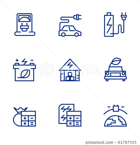 Green energy icon set suitable for info graphics, 61787355