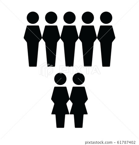 Network icon vector male and female group symbol Network icon vector male and female group symbol 61787402