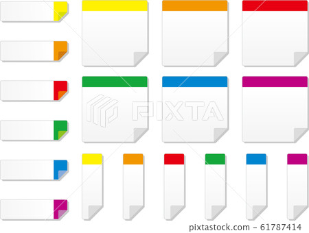 Sticky note illustration frame set Sticky note illustration frame set 61787414