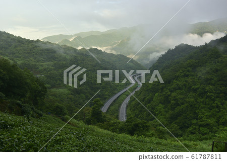 新北市,坪林區,鄉村,高速公路景色,路徑,山脈,茶園 61787811