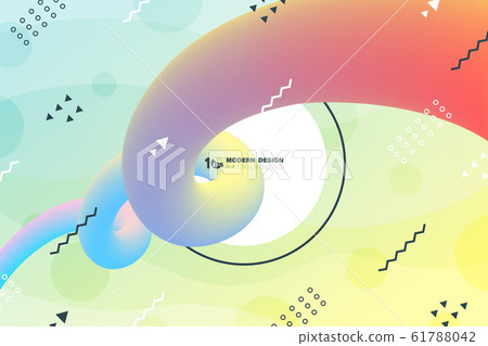 Abstract fluid minimal design of line wavy pattern cover background. 61788042