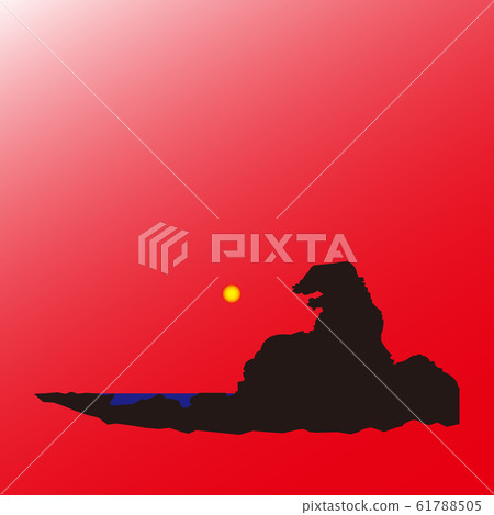 哥斯拉岩石和日落 哥斯拉岩石和日落 61788505