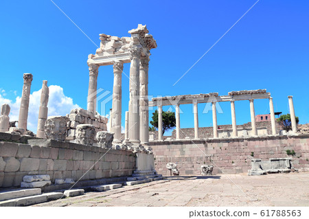 Ruins and columns of Temple of Trajan at Acropolis Ruins and columns of Temple of Trajan at Acropolis 61788563