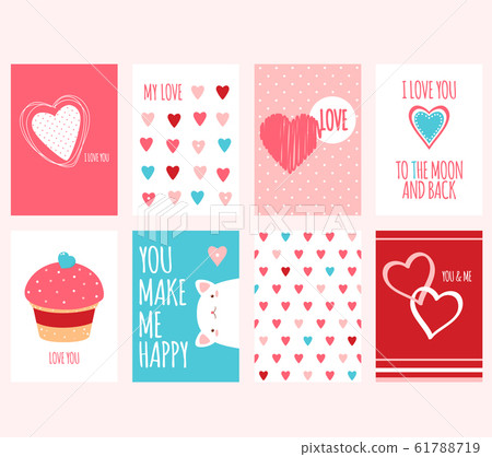 Set of Valentine's day banners 61788719