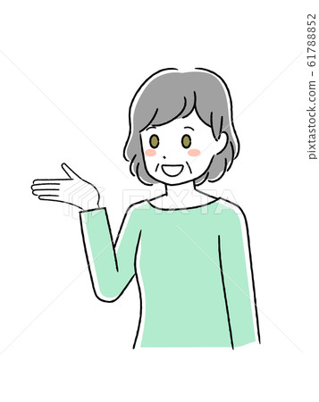 Elderly female gesture Elderly female gesture 61788852
