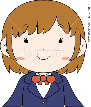 Schoolgirl schoolgirl education cute facial expression pose emotional sorrow upper body Schoolgirl schoolgirl education cute facial expression pose emotional sorrow upper body 61789015