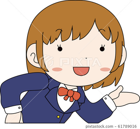 Schoolgirl schoolgirl education cute facial expression pose emotional sorrow upper body Schoolgirl schoolgirl education cute facial expression pose emotional sorrow upper body 61789016