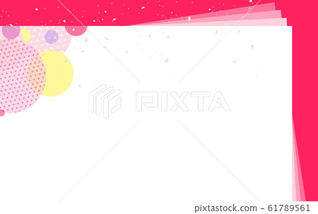 背景：日式日式摺紙摺紙桃花節紅紅桃粉紅色畢業典禮三月四月 61789561