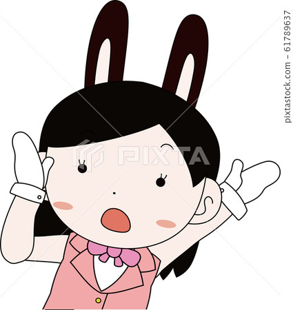 Cosplayer anime character nerd cartoon cute facial expression pose emotions 61789637