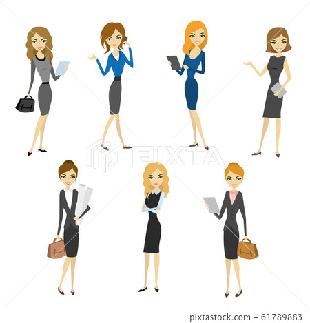 Women in office clothes. Women in office clothes. 61789883