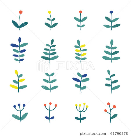花草北歐手繪製的圖標 插圖素材 圖庫