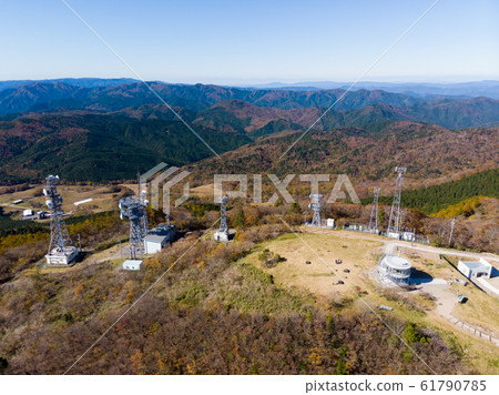 [Aichi Prefecture] Chausuyama Kogen Hagitaroyama Autumn leaves Aerial photography 61790785