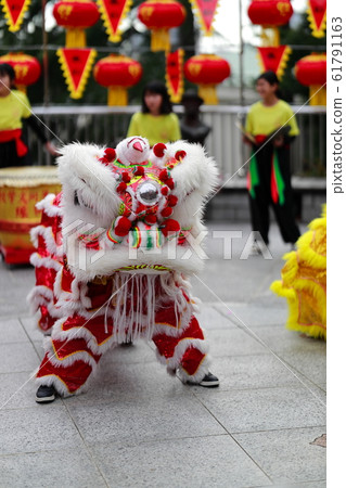 Lion dance in Chinatown Lion dance Lion Lion dance in Chinatown Lion dance Lion 61791163