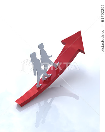 CG illustration People on the rising arrow Ambition Future Possibility Potential CG illustration People on the rising arrow Ambition Future Possibility Potential 61792295