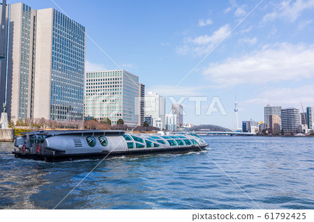 Water bus @ Firefly Luna that runs the Sumida River 61792425