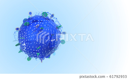 Circling sphere with geolocation points 61792933