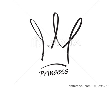 Luxury, premium, deluxe sign. Hand drawn crown Luxury, premium, deluxe sign. Hand drawn crown 61793268