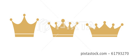 Crown icons set. Royal, deluxe luxury symbols. 61793270
