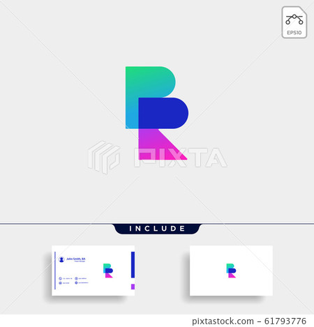 Letter BR RB R B Logo Design Simple Vector 61793776