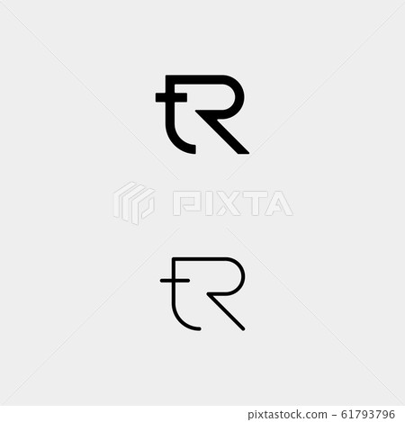 Letter TR RT R T Logo Design Simple Vector - Stock Illustration ...
