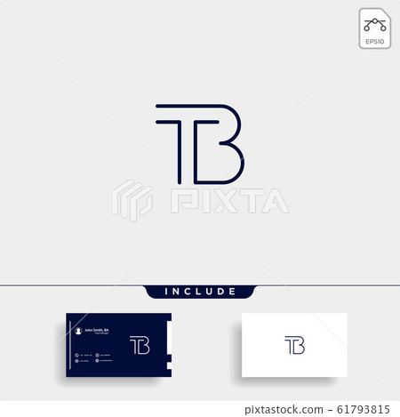 Letter TB BT T B Logo Design Simple Vector - Stock Illustration ...
